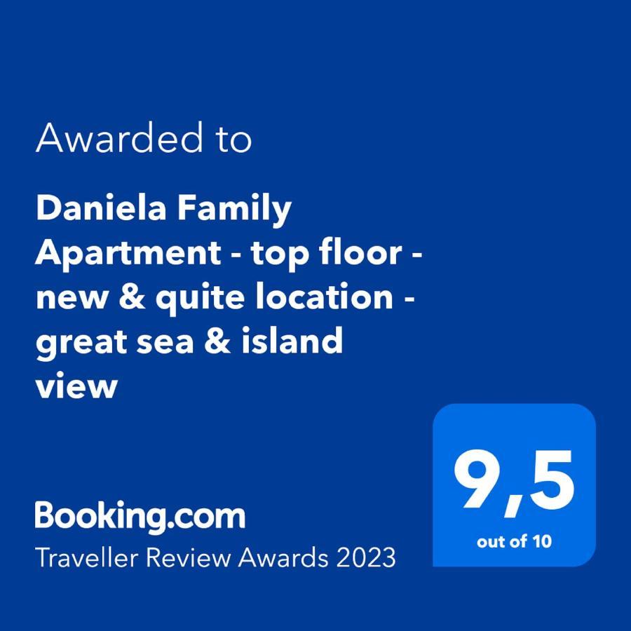 Daniela Family Apartment - Top Floor - New & Quite Location - Great Sea & Island View 비르 외부 사진